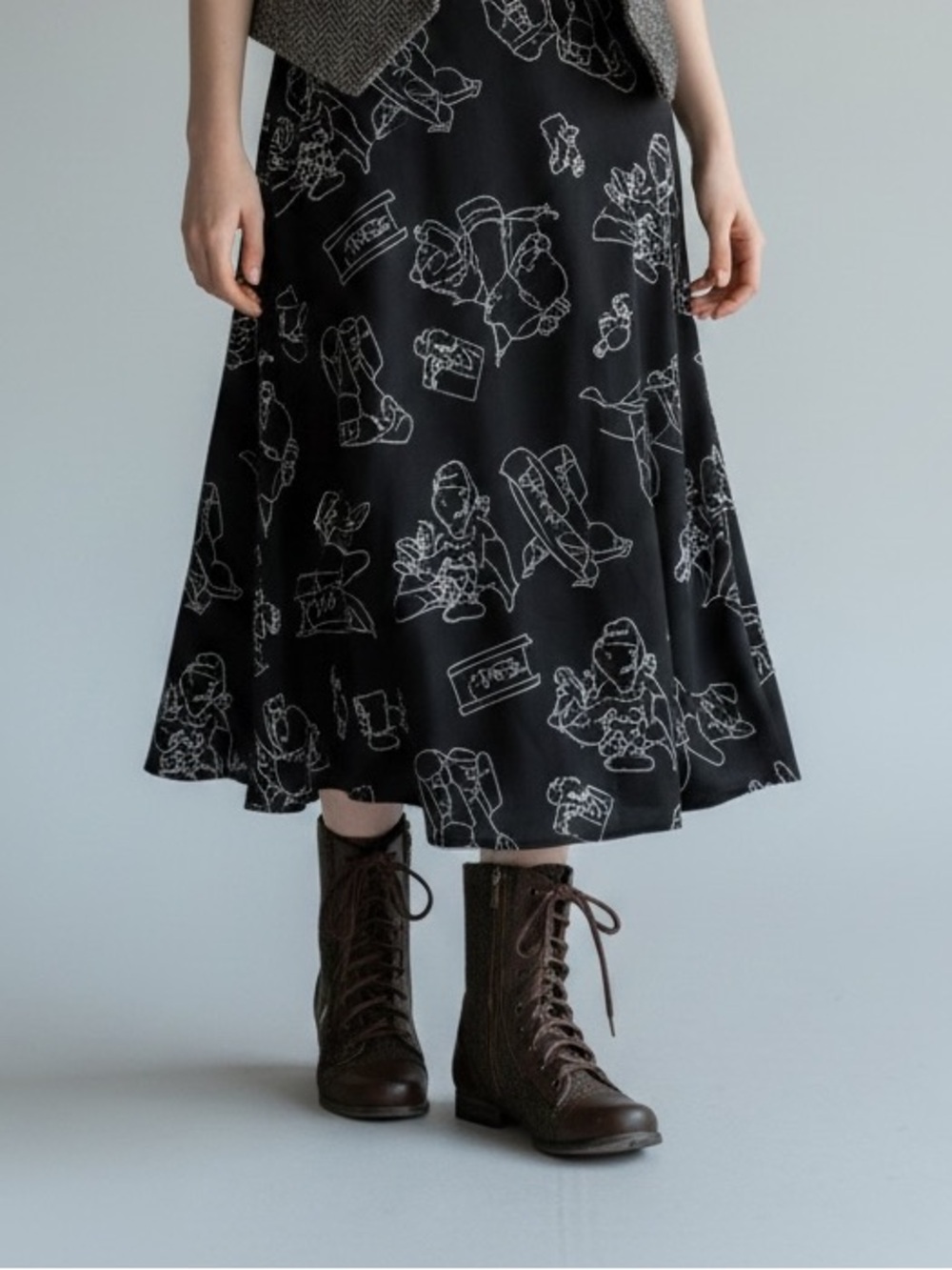 Mixx Shuz Bobby Herringbone Lace-Up Boots